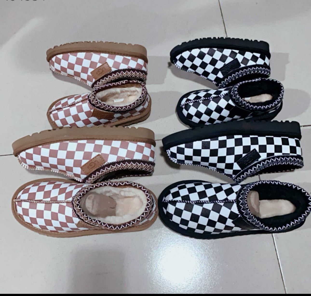 Checkered Slippers- Mommy & Me
