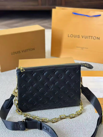 LV Coussin PM in black puffy