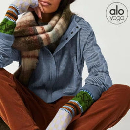 ALO Sky Hooded Waffle Knit Jacket