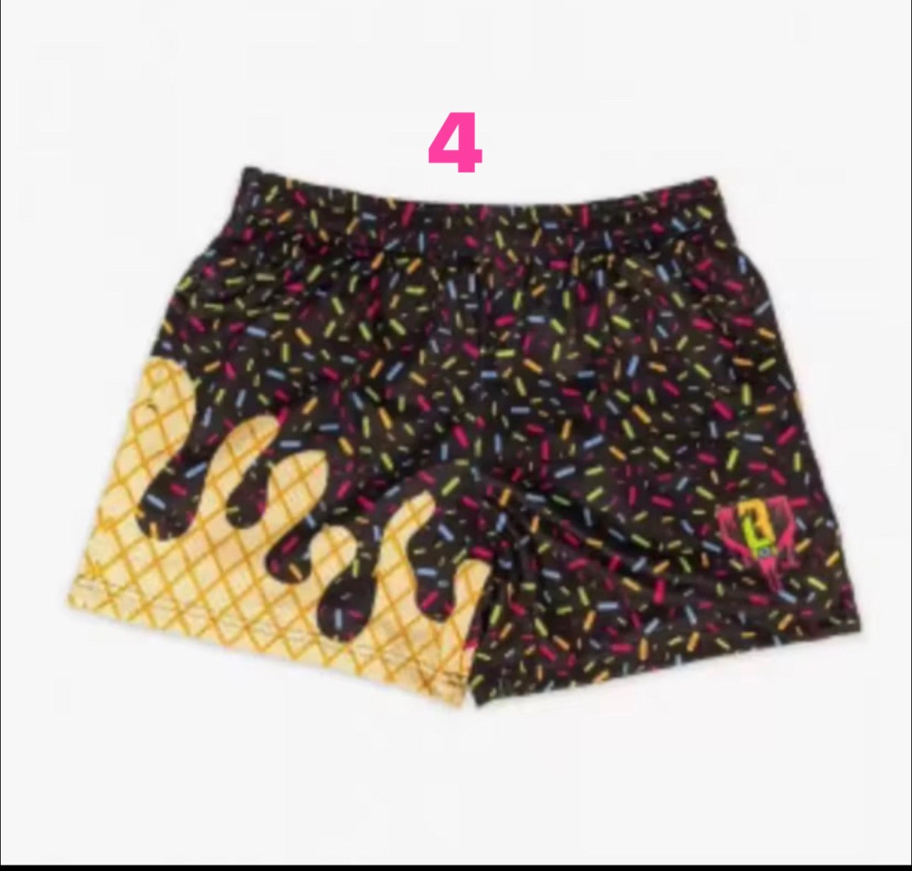 Ice Cream Drip Shorts - Adult